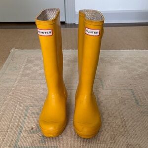 Hunter Yellow Tall Rain Boots